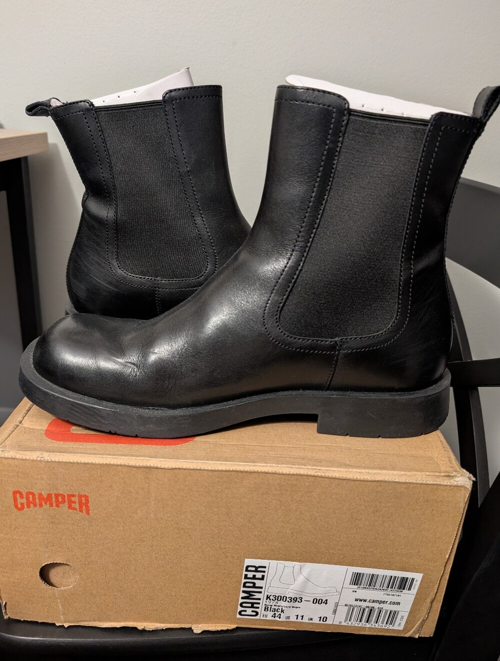 Men's Black Leather Mil 1978 Boots by Camper